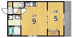 Creare西陣 1LDKの間取図画像