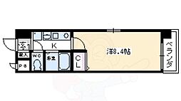 セトル御所東 1Kの間取図画像