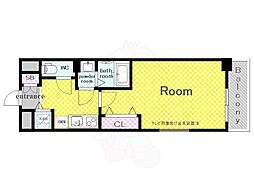 Luxe京都西大路 1Kの間取図画像