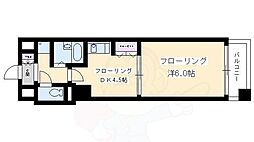 エスリード河原町第3 1DKの間取図画像
