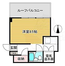 二条プラザ 1Kの間取図画像