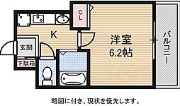 ベラジオ二条城前 1Kの間取図画像