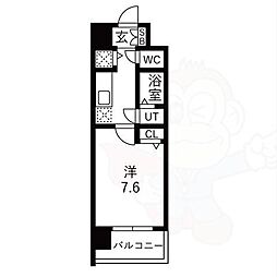 ファステート京都洛南エリーゼ 1Kの間取図画像
