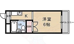 山田ビル 1Kの間取図画像