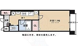 辻が花 1Kの間取図画像