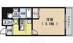 レーベンなぎの宮 1Kの間取図画像