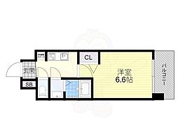 ファステート京都西院パール 1Kの間取図画像