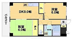 ダイアモンテ七条 2DKの間取図画像