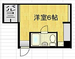 リエス東堀川 ワンルームの間取図画像