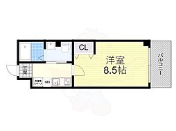 フラッティK&S 1Kの間取図画像