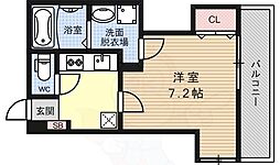 フォレスト西大路五条 1Kの間取図画像