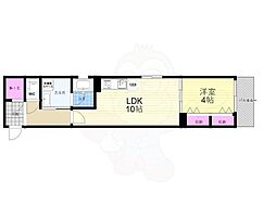 ベラジオ雅び北野白梅町 1LDKの間取図画像