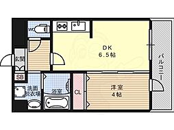 ベルエトフY2 1DKの間取図画像