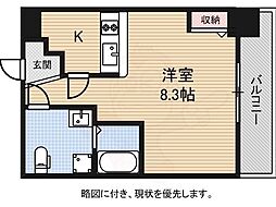 グランドーリア西院 1Kの間取図画像