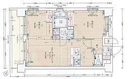 CRYSTALGLANZ京都西大路 2LDKの間取図画像