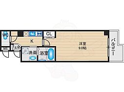 アーバンステージ河原町 1Kの間取図画像