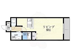 プレサンス京都四条河原町ネクステージ ワンルームの間取図画像