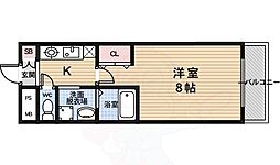 グレイス西京極 1Kの間取図画像