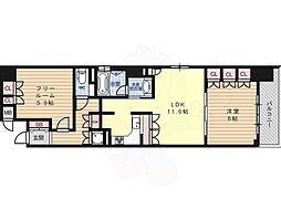 リーガル京都烏丸東 2LDKの間取図画像