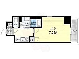 エスカーサ京都四条梅津 1Kの間取図画像