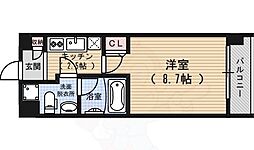 プレサンスNEO京都烏丸 1Kの間取図画像