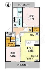 SAKURA CIEL 2LDKの間取図画像