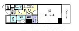 エスト堀川 1Kの間取図画像