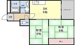 フィルハウゼ五条 2DKの間取図画像