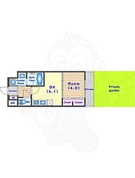 ベラジオ雅び烏丸十条2 1DKの間取図画像