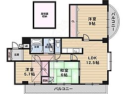 ジェンティールアドニス 2LDKの間取図画像
