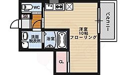 アクアプレイス京都西陣 ワンルームの間取図画像