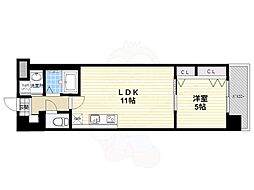 ブライト西大路 1LDKの間取図画像