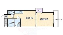 ビュープラザ 1DKの間取図画像