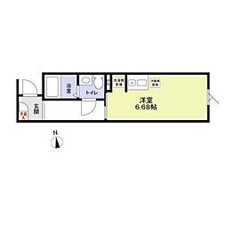 Monologue 1階ワンルームの間取り