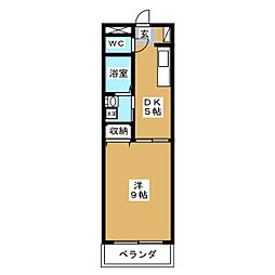 メゾンドフレール 1DKの間取図画像