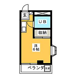 マリーズハイム ワンルームの間取図画像