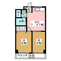 メゾンマサミ 2DKの間取図画像