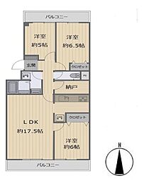 ライオンズマンション金沢八景C棟 3LDKの間取図画像