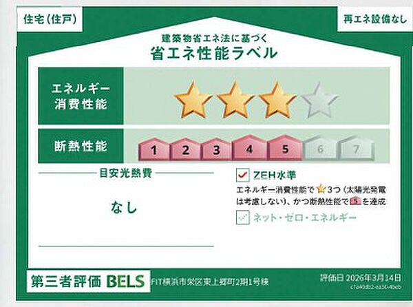 省エネ性能ラベルを拡大表示