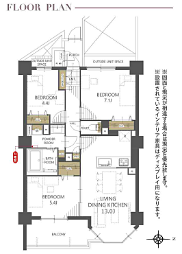 3LDK 間取り