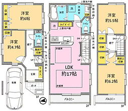 東急目黒線 西小山駅 徒歩6分の賃貸一戸建て 4LDKの間取り