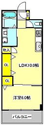 エスト・リーヴル江坂 1LDKの間取図画像