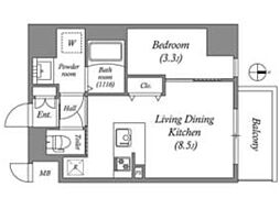 Osaka Metro長堀鶴見緑地線 京橋駅 徒歩4分の賃貸マンション 4階1LDKの間取り