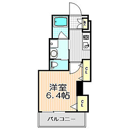 エスティメゾン西天満 12階1Kの間取り