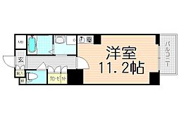 エルヴェ東天満 ワンルームの間取図画像