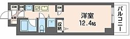 サンエール南堀江 1Kの間取図画像