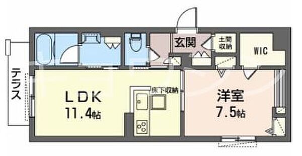 Pine　Terrace ｜大阪府豊中市曽根南町２丁目(賃貸アパート1LDK・2階・48.05㎡)の写真 その2