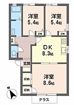 グランミュールC棟  ｜ 大阪府吹田市岸部北１丁目（賃貸アパート2LDK・1階・59.51㎡） その2