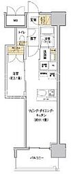 リビオメゾン新大阪 1LDKの間取図画像
