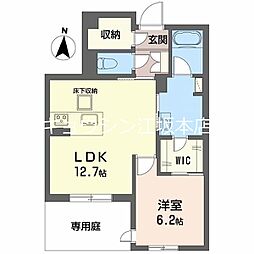 和の社 江坂 1LDKの間取図画像